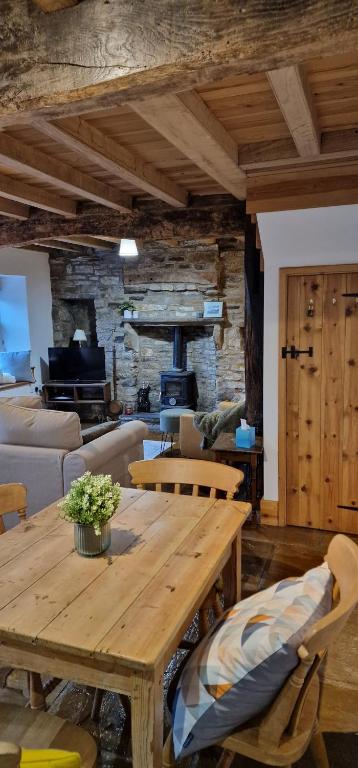 Dining room and log burning stove